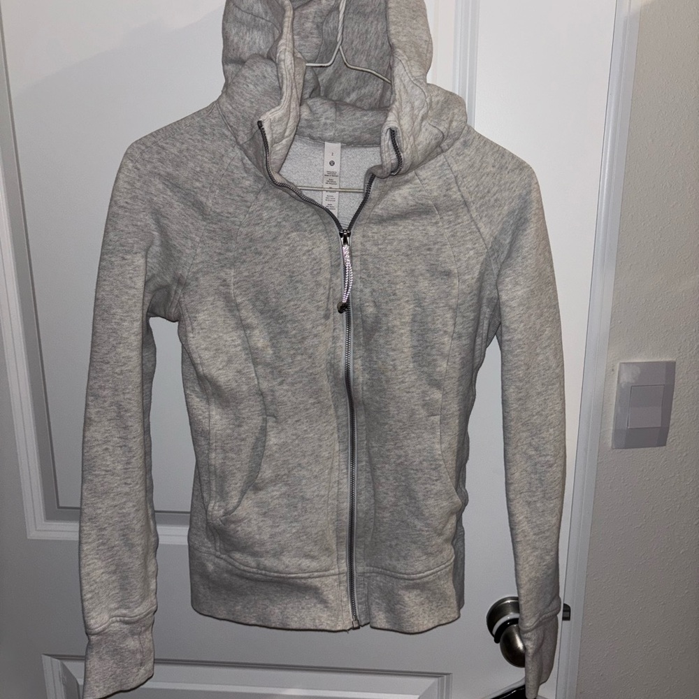 Gray Lulu Lemon Zip-Up Hoodie